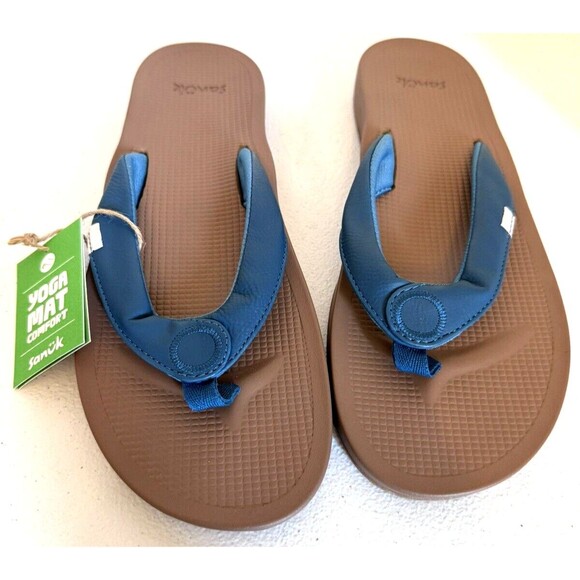 Sanuk NWT Cosmic Yoga Mat Women's Sandal Size 9 Deep Teal Comfort Summer‎ Beach - Picture 1 of 7